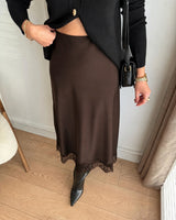 Satin Lace Skirt