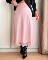 Satin Lace Skirt