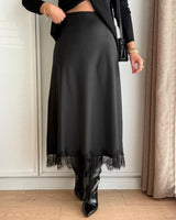 Satin Lace Skirt