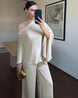 Satin Off-Shoulder Set