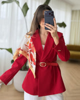 Scarf Elegant Blazer + Belt