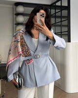 Scarf Elegant Blazer + Belt