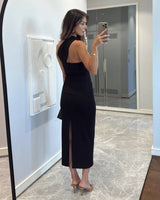 Scarlet Asymmetric Maxi Dress