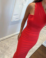 Scarlet Asymmetric Maxi Dress