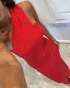 Scarlet Asymmetric Maxi Dress