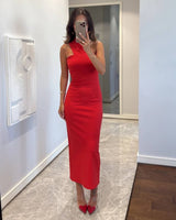 Scarlet Asymmetric Maxi Dress