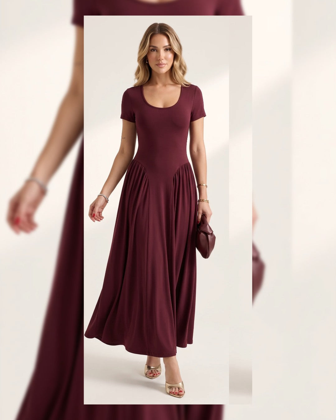 Scoop-Neck Maxi Dress