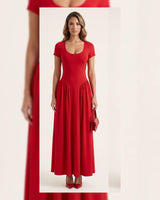 Scoop-Neck Maxi Dress