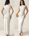 Sculpted Drape Evening Dress