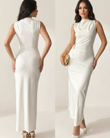 Sculpted Drape Evening Dress