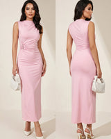Sculpted Drape Evening Dress