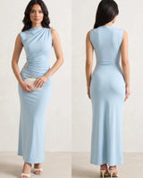 Sculpted Drape Evening Dress