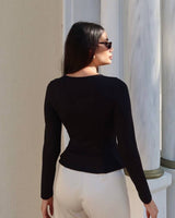 Sculpted Peplum Top