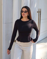 Sculpted Peplum Top