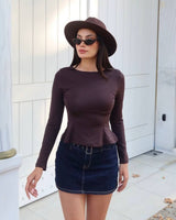 Sculpted Peplum Top