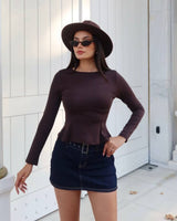 Sculpted Peplum Top