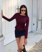 Sculpted Peplum Top