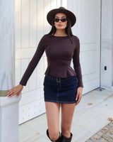 Sculpted Peplum Top