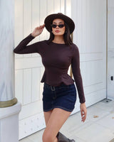 Sculpted Peplum Top