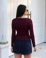 Sculpted Peplum Top