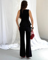 Sculpted Peplum Trouser Set
