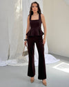 Sculpted Peplum Trouser Set