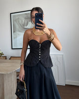 Sculpted Pleat Corset Top