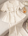Sculpted Tweed Set + Belt
