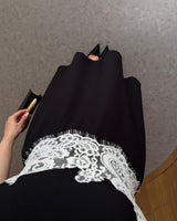 Sculpted Waist Lace Dress