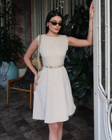 Sharp Waist Mini Dress + Belt