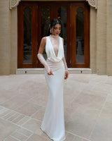 Sheer Lace Detail Gown