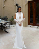 Sheer Lace Detail Gown