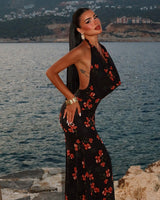 Sienna Bloom Halter Dress