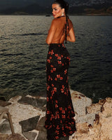 Sienna Bloom Halter Dress