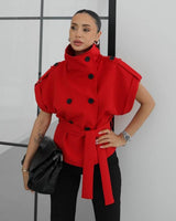 Signature Button Blazer + Belt