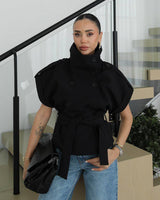 Signature Button Blazer + Belt
