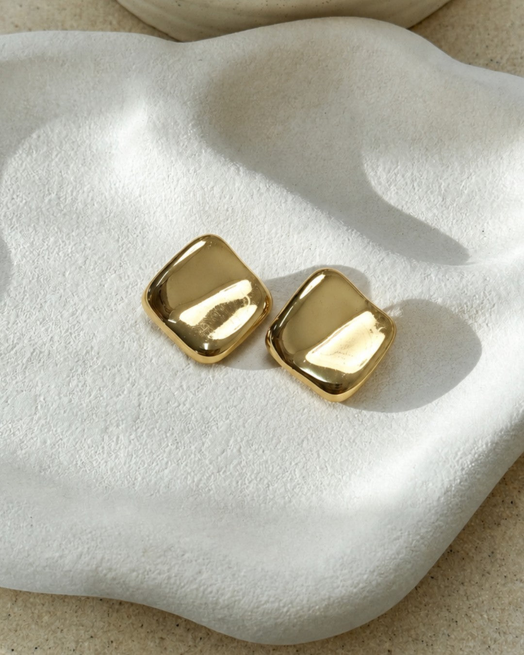 Soft Sculpted Gold Studs