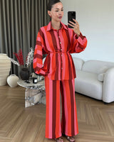 Solène Sunset Stripe Set
