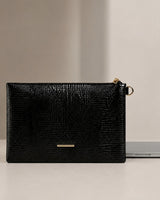 Solenne Metallic Laptop Clutch