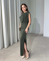 Sorella Draped Evening Dress