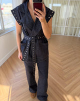 Structured Denim Set + Belt