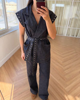 Structured Denim Set + Belt