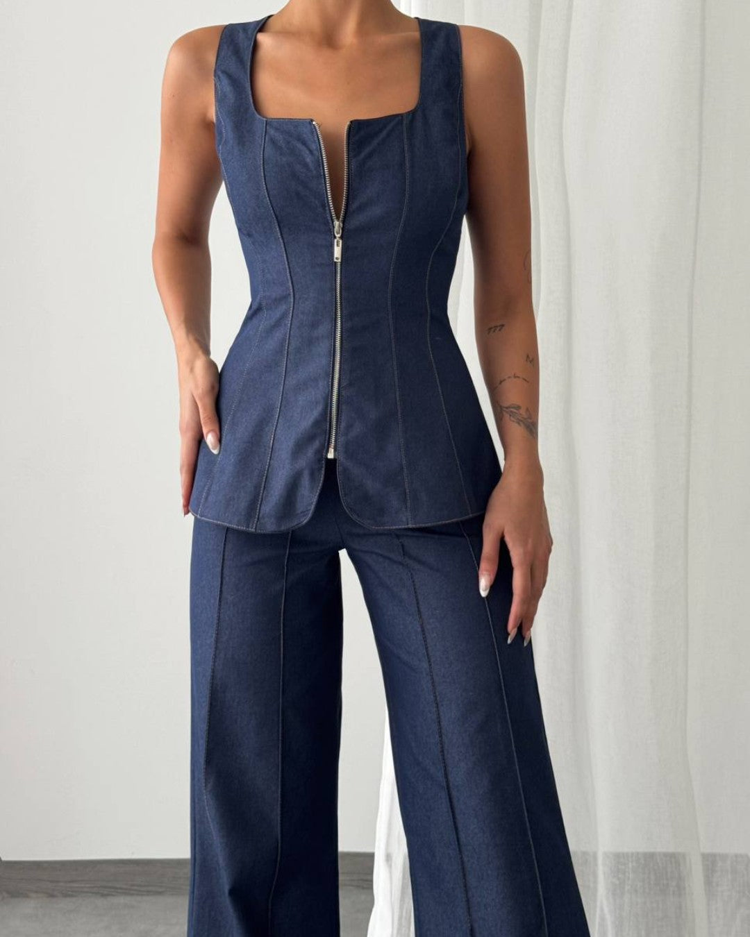 Structured Denim Set