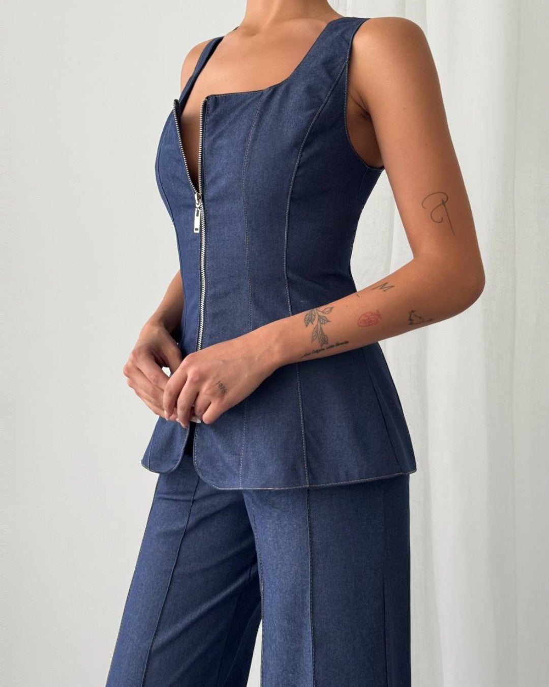 Structured Denim Set