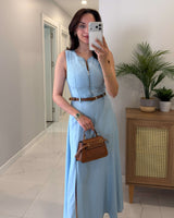 Sunset Coast Denim Dress + Belt