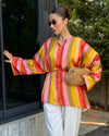 Sunset Summer Striped Shirt + Belt