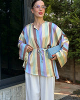 Sunset Summer Striped Shirt + Belt