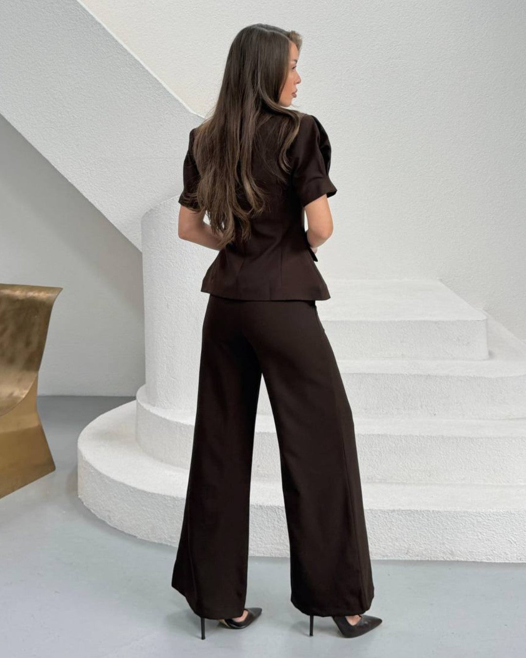 Tailored Peplum Blazer Suit