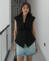 Tailored Sleeveless Blazer