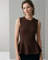 Tailored Waist Flare Top